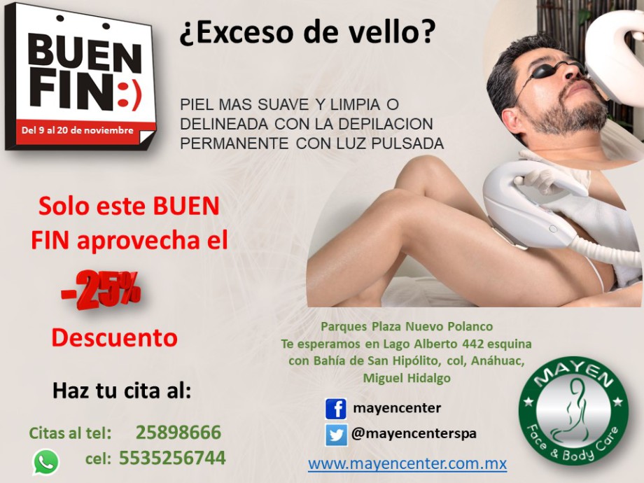 Buen fin 2018 SPA 25% de descuento