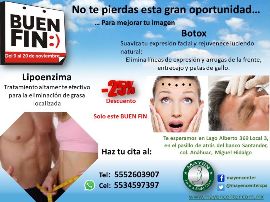 Buen fin Botox y Lipoenzima